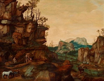 Landscape with Adam and Eve by Cornelis van Dalem
